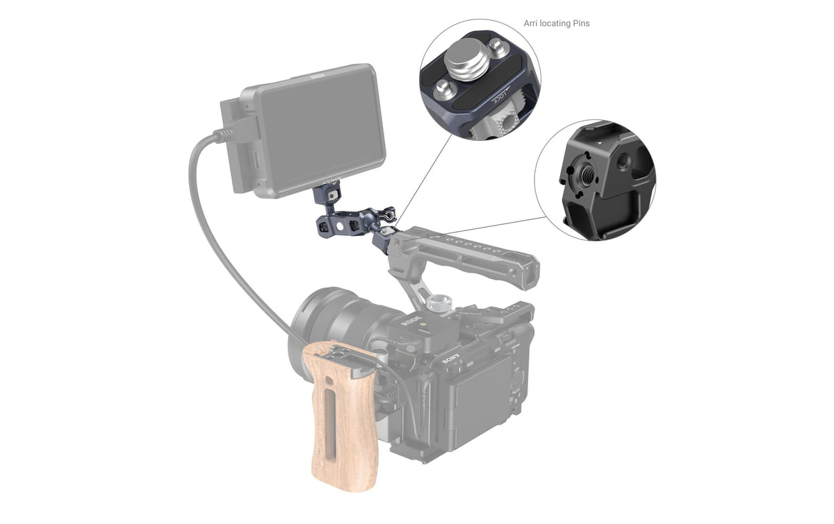 SmallRig Magic Arm mit Dual-Ball-Heads Montagearm – Edelstahl, Blau – 121,5 × 22 × 42 mm, 90 g