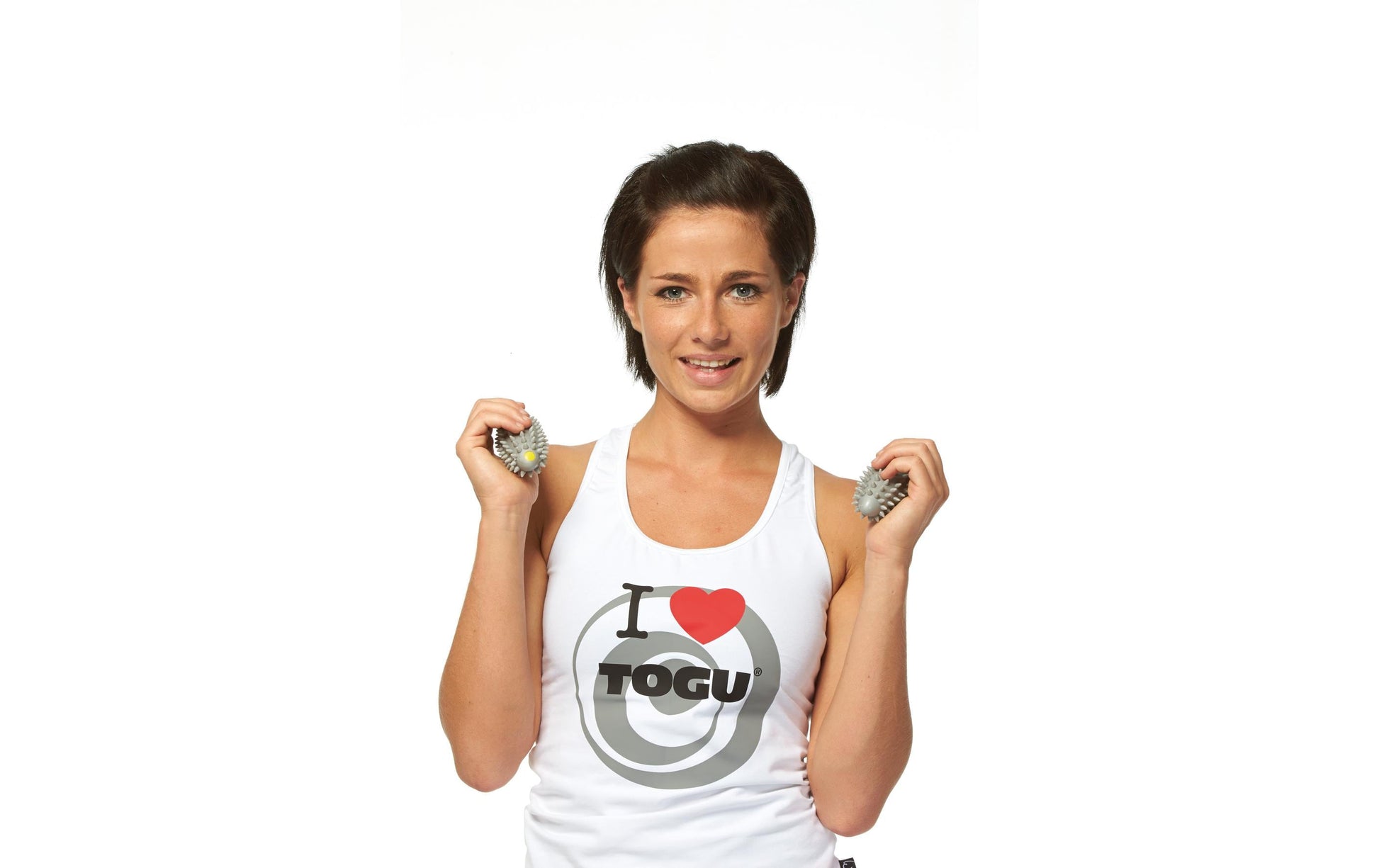 TOGU Massageball Hand Trainer Plus – 11 × 5 cm, 250 g – silber – Kunststoff