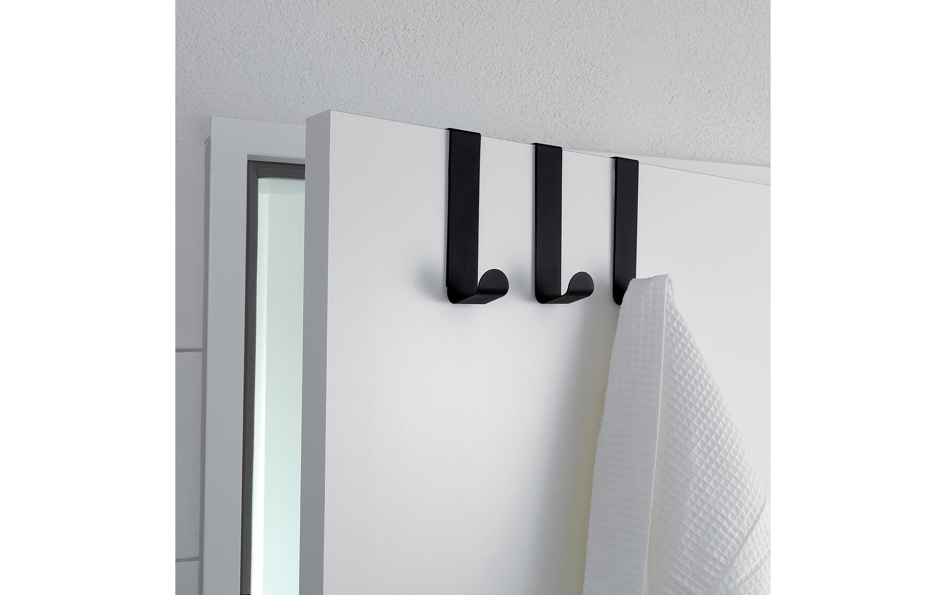 Spirella Haken LIFT – 14×1,9×3 cm, Edelstahl, Schwarz