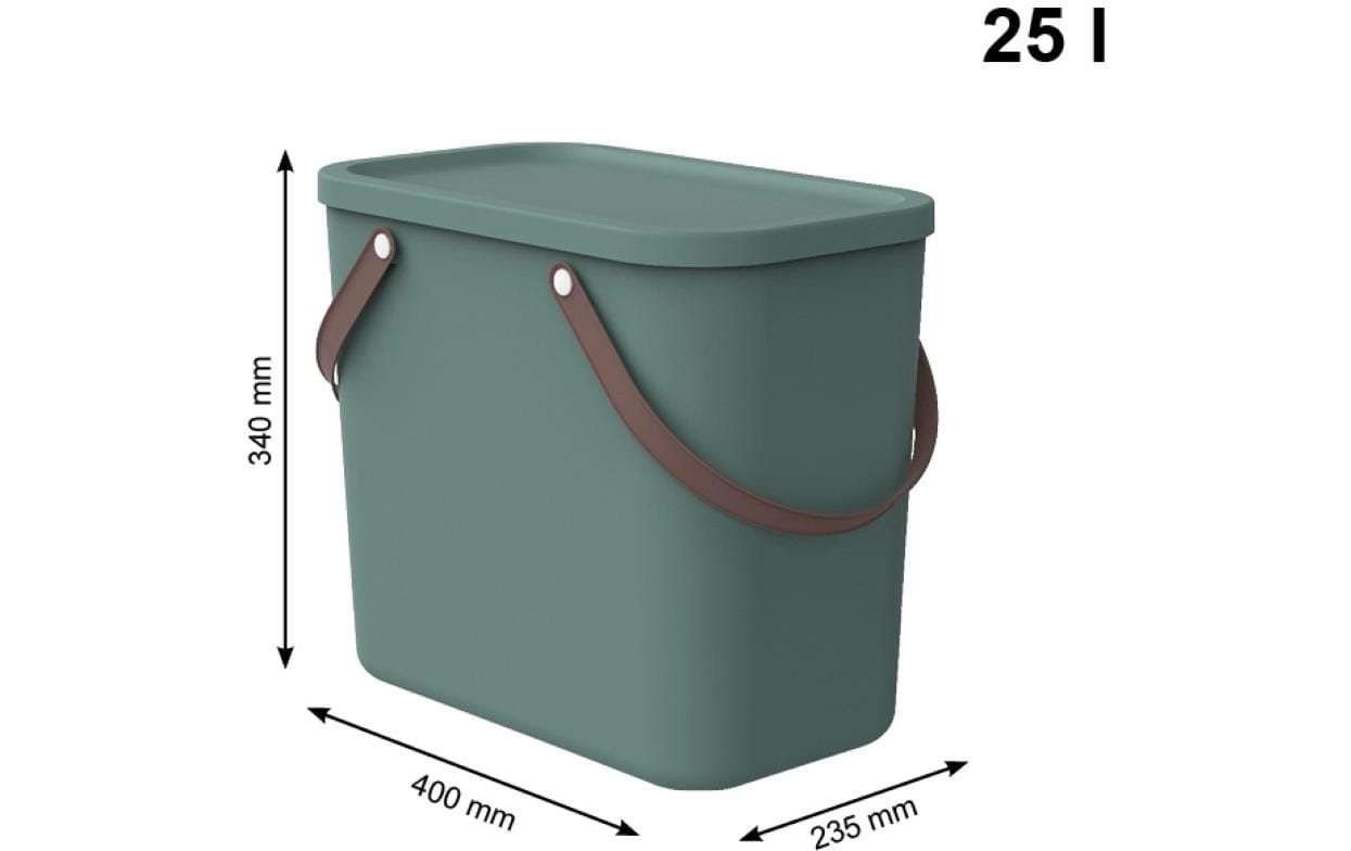Rotho Aufbewahrungsbox – Kunststoff, Mistelgrün, 23,5 × 34 × 40 cm