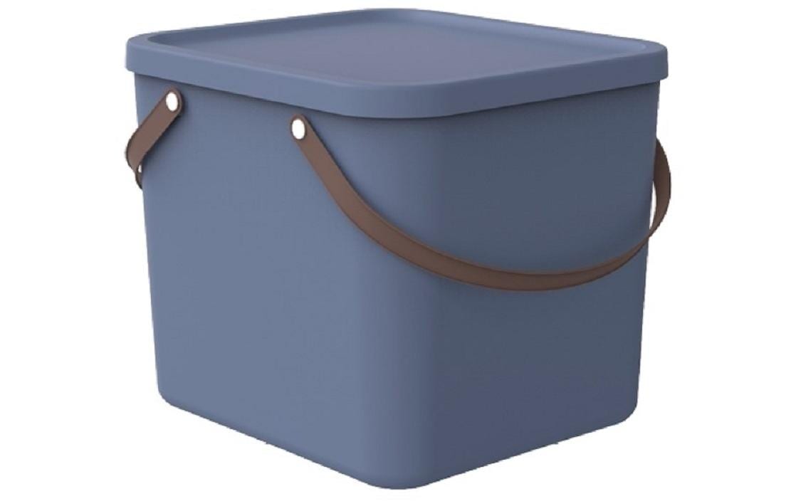 Rotho Aufbewahrungsbox Albula – 40 l, Kunststoff, Horizon Blau, 35,8 × 34 × 40 cm