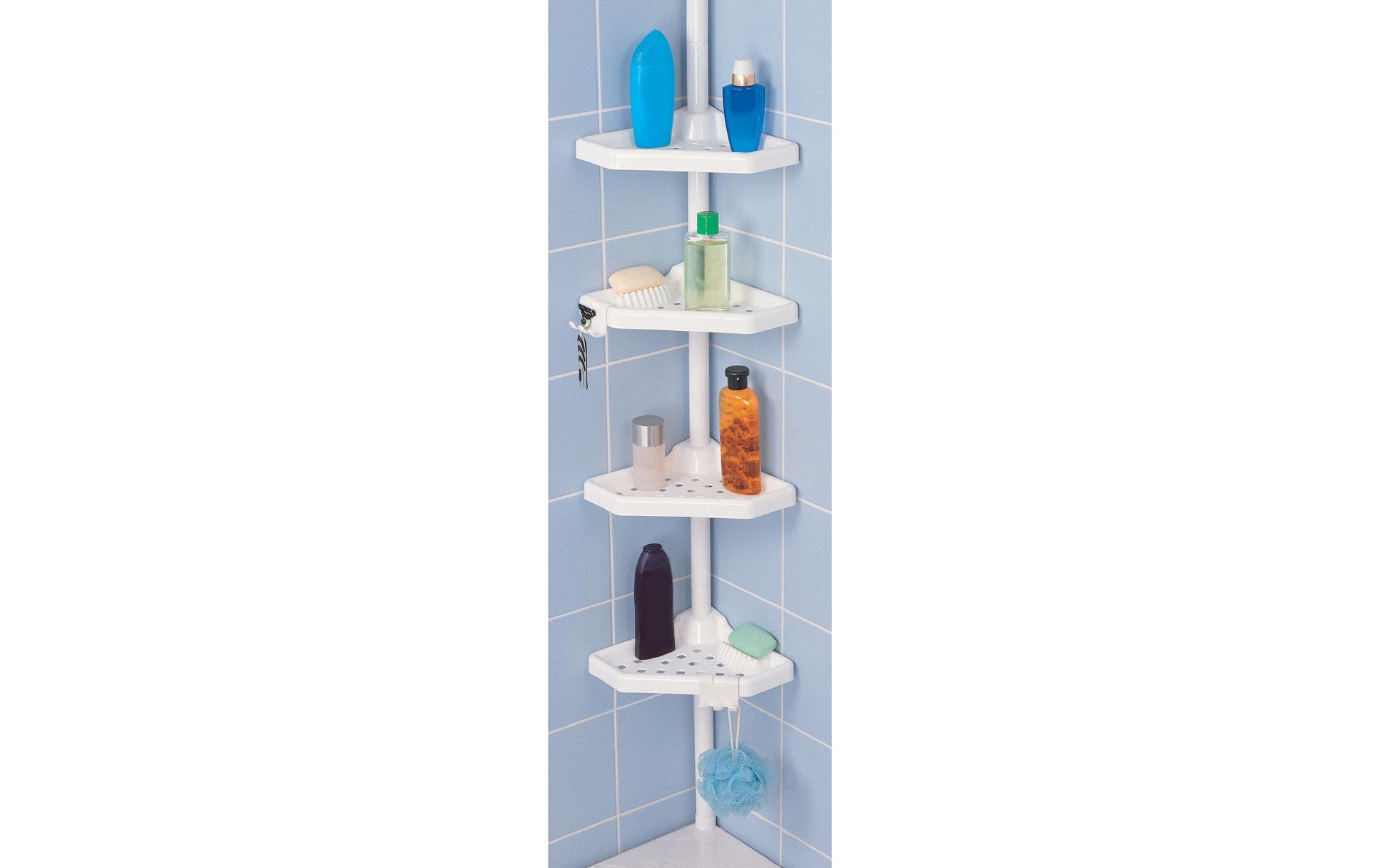 MSV Aufbewahrungsbox (Bad) – 24×24×260 cm, Polypropylen (PP)/Stahl, freistehend, Weiss