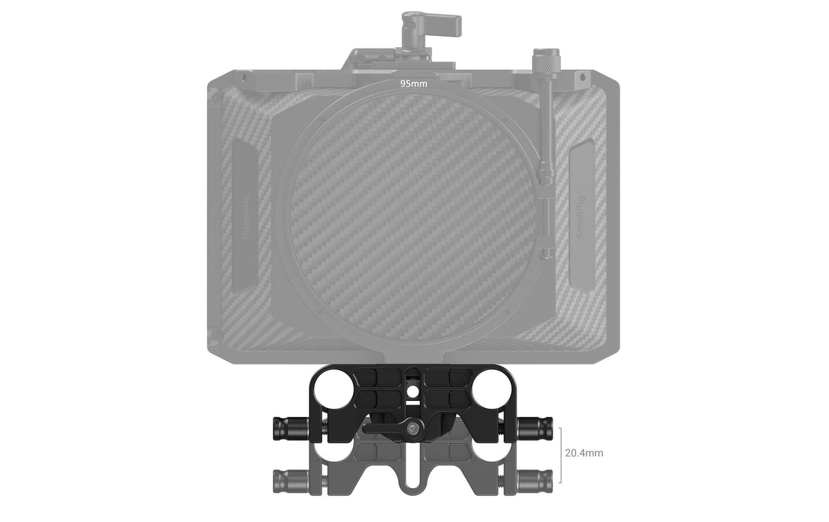 SmallRig 3652 Montageklemme – für Φ52–Φ95 mm, duale Φ15 mm Stangen, Star-Trail/Revo-Arcane u. a. – Schwarz