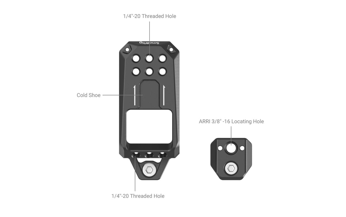 SmallRig Top Plate FX3 – 3/8" Gewinde, Mikrofon-Anschluss, Aluminium – für Sony FX3 – 3er-Pack