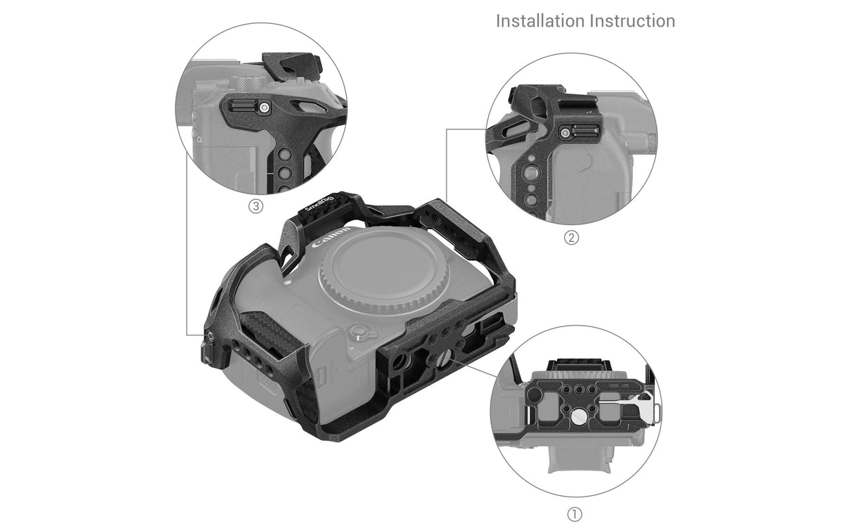 SmallRig Black Mamba Cage für Canon EOS R7 – Aluminium, 154,6 × 107,7 × 78 mm, 164 g – Schwarz