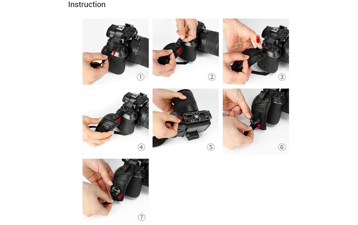 SmallRig 3848 Handriemen – Aluminiumlegierung, PU-Leder, 48,5 cm – für Digitalkameras – Schwarz