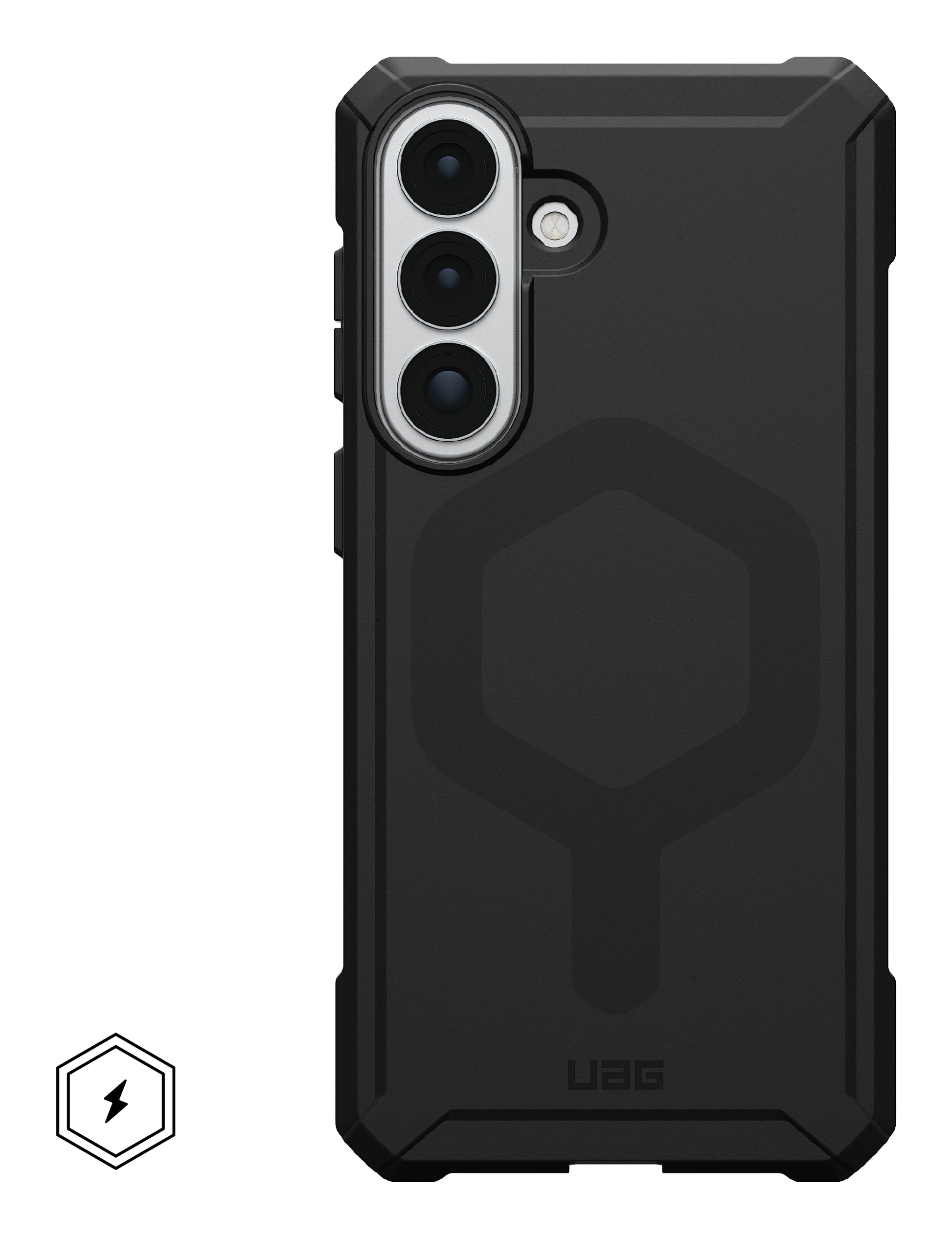 Urban Armor Gear UAG Essential Armor Backcover – für Samsung Galaxy S26+, MagSafe, TPU, schwarz, bis 3,6 m Sturzsicher