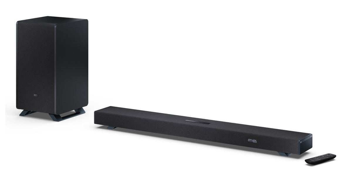 Sharp HT-SBW53121BK – Soundbar – 3.1.2, Dolby Atmos/DTS:X, mit kabellosem Subwoofer, 182 W