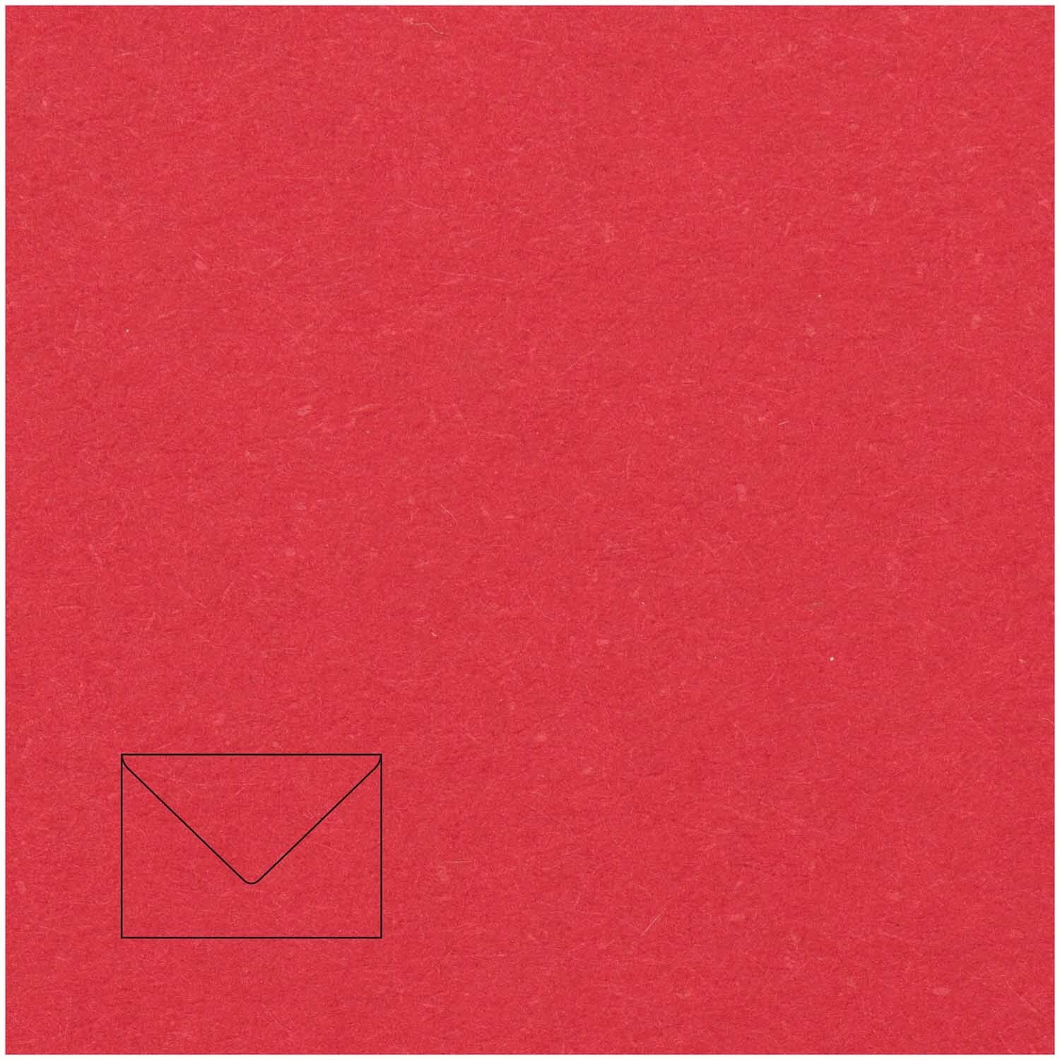 Rico Design Couvert B6, ohne Fenster, rot, 100 g/m² – 50 Stk.