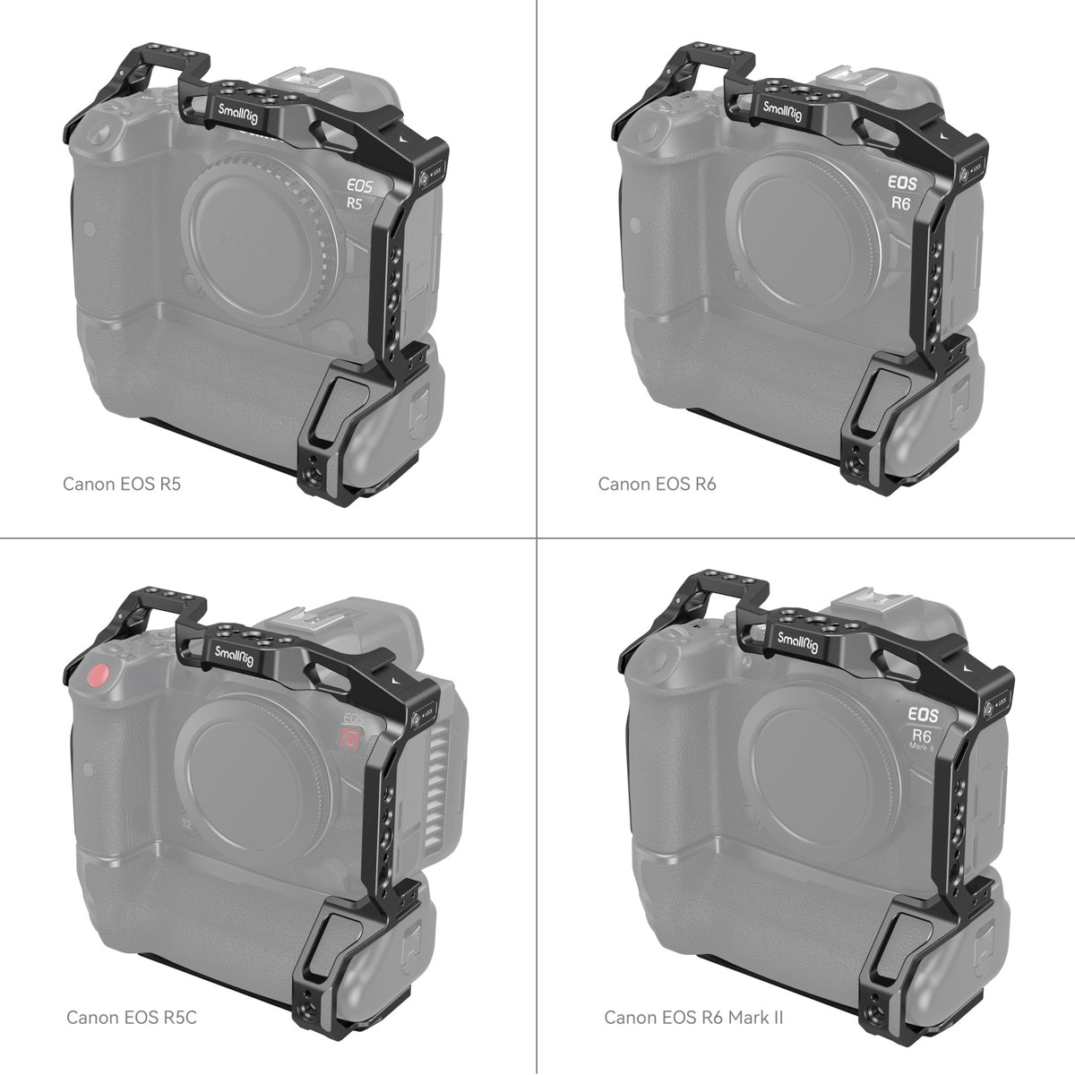 SmallRig 3464B Cage – 1/4" & 3/8" Gewinde – für Canon EOS R5, R6 Mark II, R5C und andere – Schwarz
