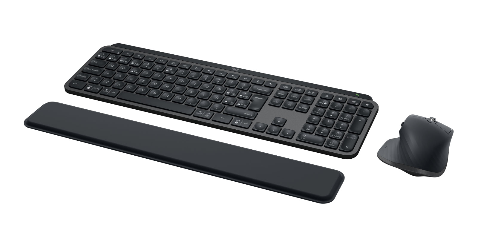 Logitech MX Keys S Combo – Tastatur- und Maus-Set – Bluetooth & 2,4 GHz (Logi Bolt) – QWERTY (ES) – Beleuchtet