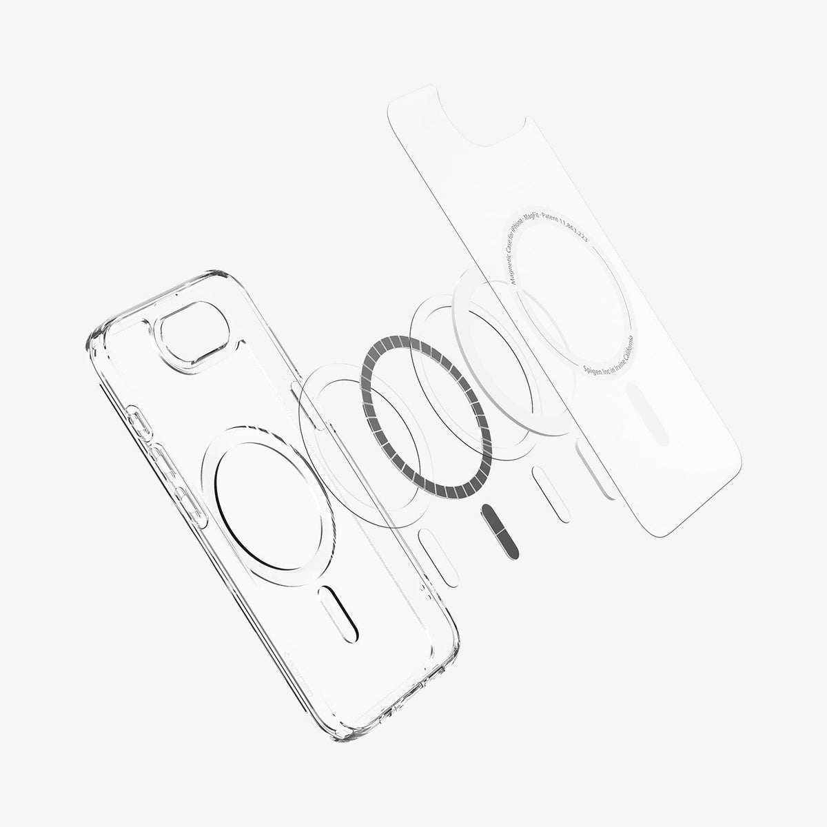 Spigen Ultra Hybrid – Backcover – für Apple iPhone 16e, MagSafe, PC+TPU, Schwarz, bis 2 m sturzsicher