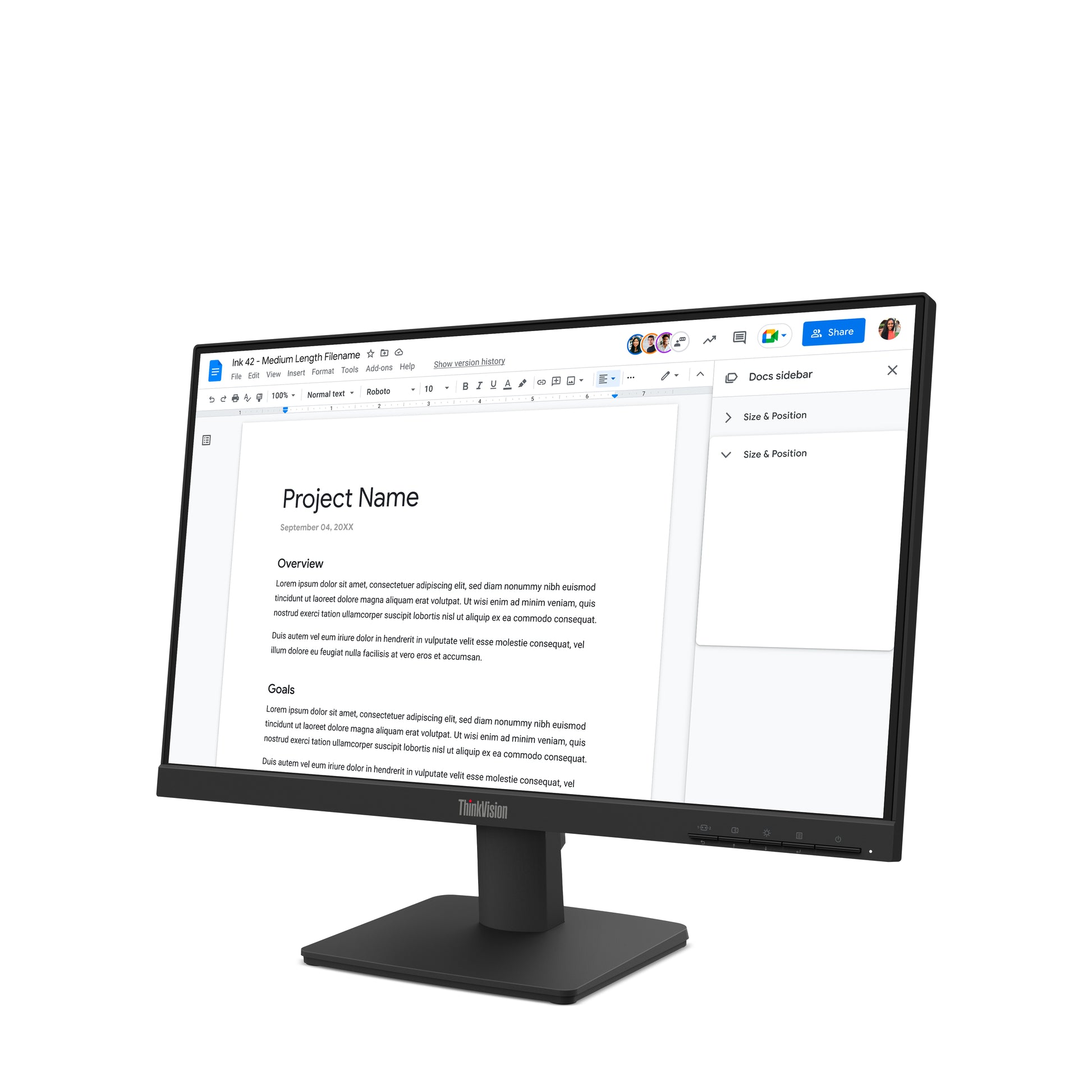 Lenovo ThinkVision S22-4e – 21,5", 1920 × 1080 (Full HD), IPS, 100 Hz