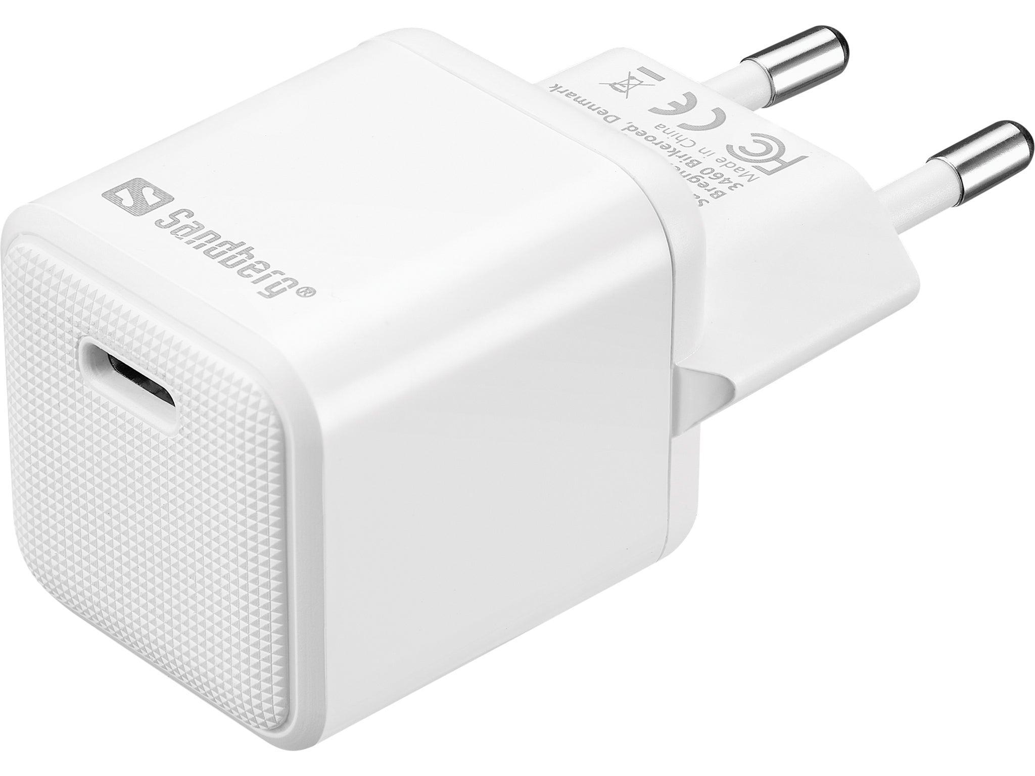 Sandberg PD20W SAVER USB-Ladegerät 20 W – USB-C×1 – PD – EU-Stecker (Typ C) – Weiss