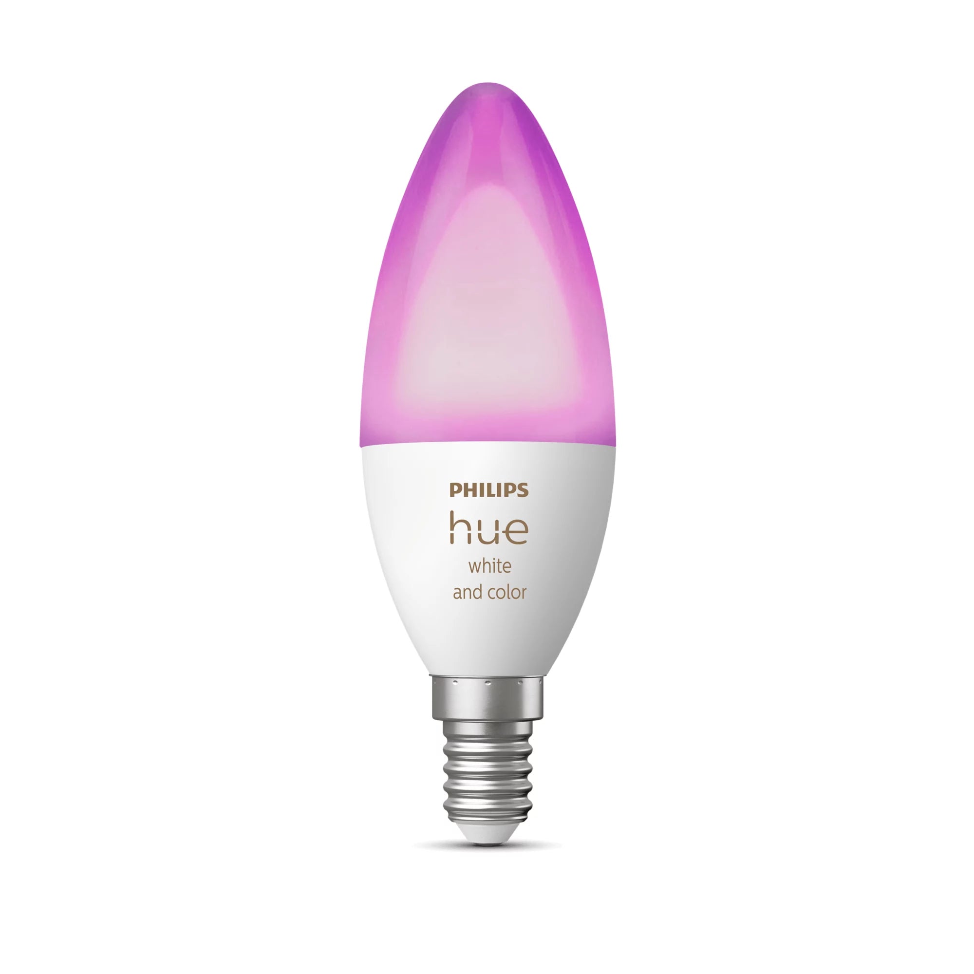 Philips by Signify Philips Hue Smart-Leuchtmittel E14 Kerze – RGB+CCT 2000–6500 K, 470 lm, 5,3 W, Bluetooth – für Philips Hue