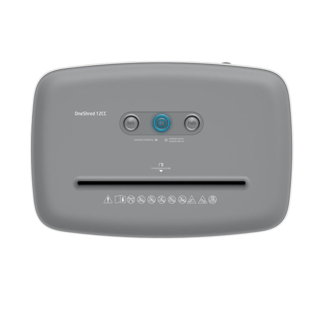 HP OneShred 12CC – Aktenvernichter, DIN P-4, Partikelschnitt 4 mm, 12 Blatt, 23 l, A4