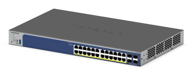 NETGEAR GS728TXP – Managed Switch – 24×10G, 4×SFP+, L2/L3, PoE+, 19" Rack