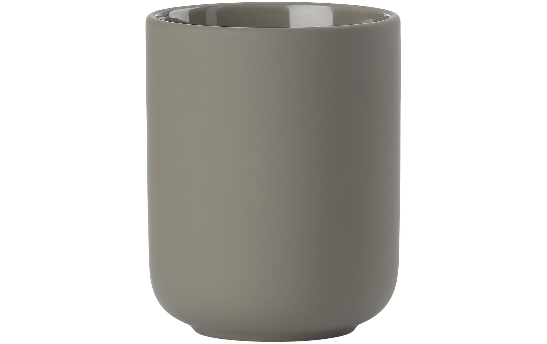 Zone Denmark Zahnbürstenhalter (freistehend) – Steingut, 8,3×10,3 cm, Taupe