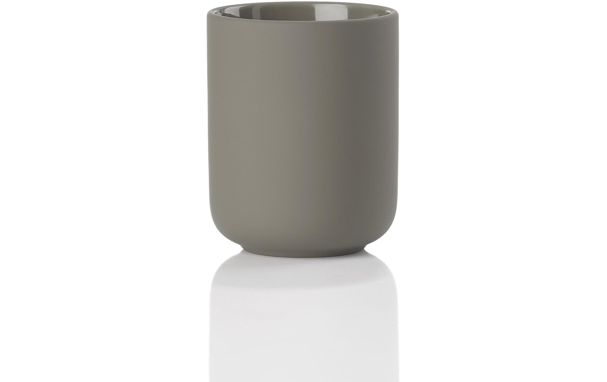 Zone Denmark Zahnbürstenhalter (freistehend) – Steingut, 8,3×10,3 cm, Taupe