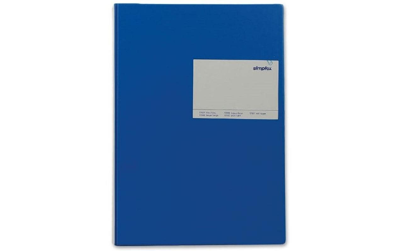 Simplex Notizbuch – A4, kariert, 80 Blätter, blau