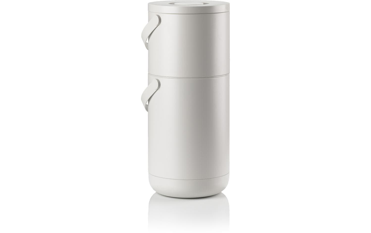 Zone Denmark Systempapierkorb Circular – 12 + 22 l – Kunststoff, Grau – Ø 280 × H 655 mm