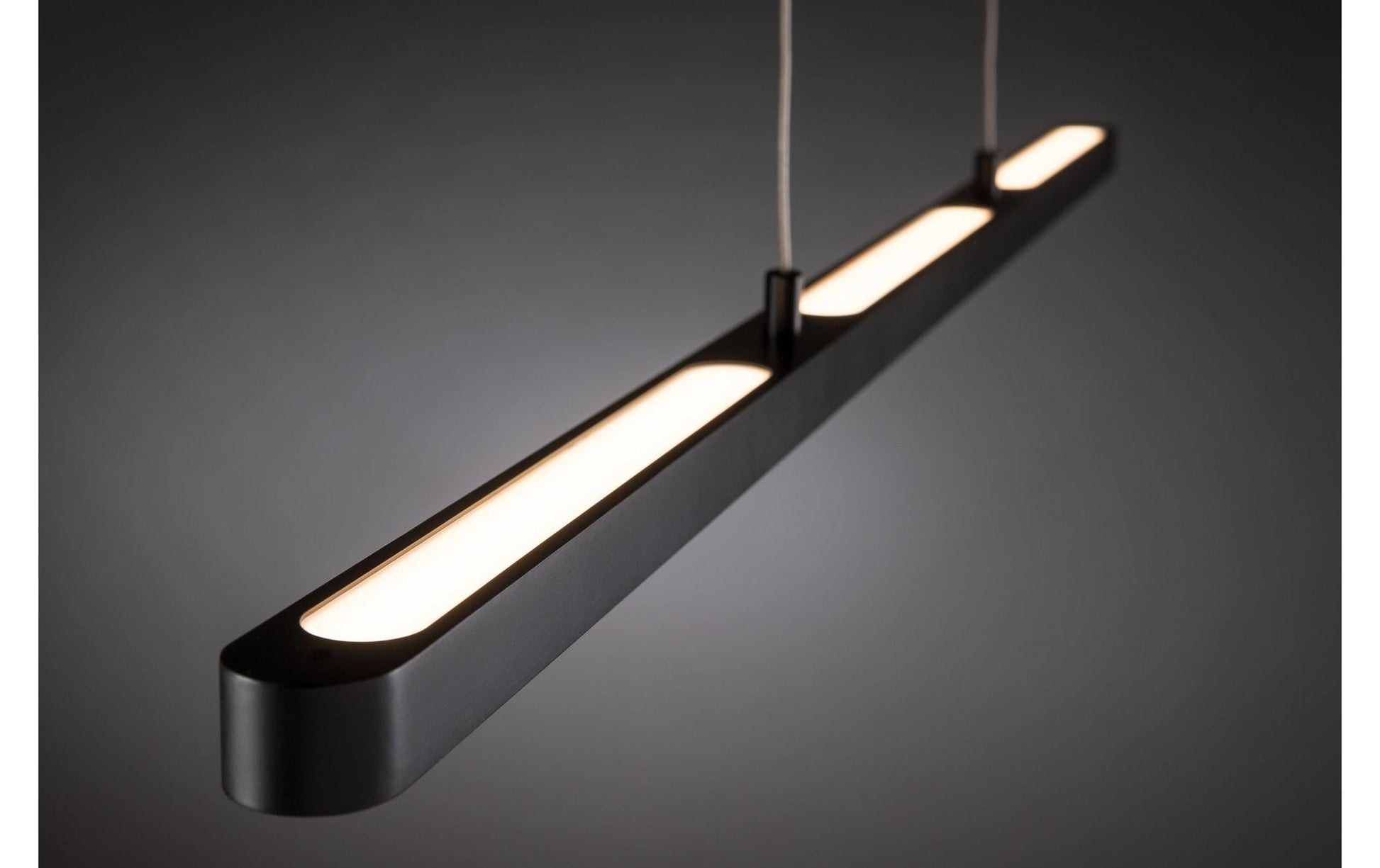 Paulmann Deckenleuchte Lento – 100 × 3,5 cm, 1800 lm, 42 W, 2700 K, dimmbar, schwarz, Pendellänge 150 cm