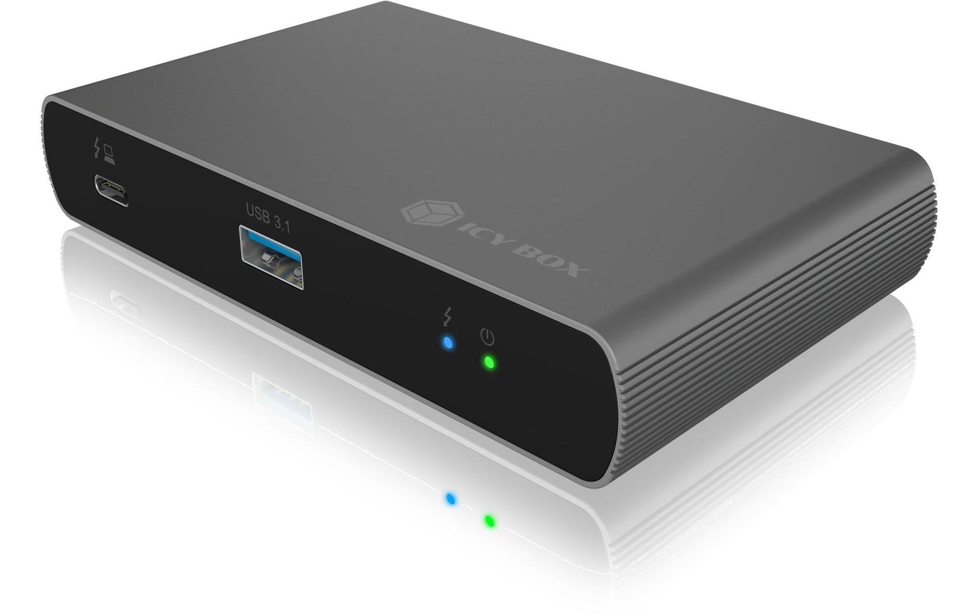 ICY BOX IB-HUB801-TB4 Thunderbolt-Hub – Thunderbolt 4, 1× USB-A, 85 W PD, 3× TB4, für Windows/Mac