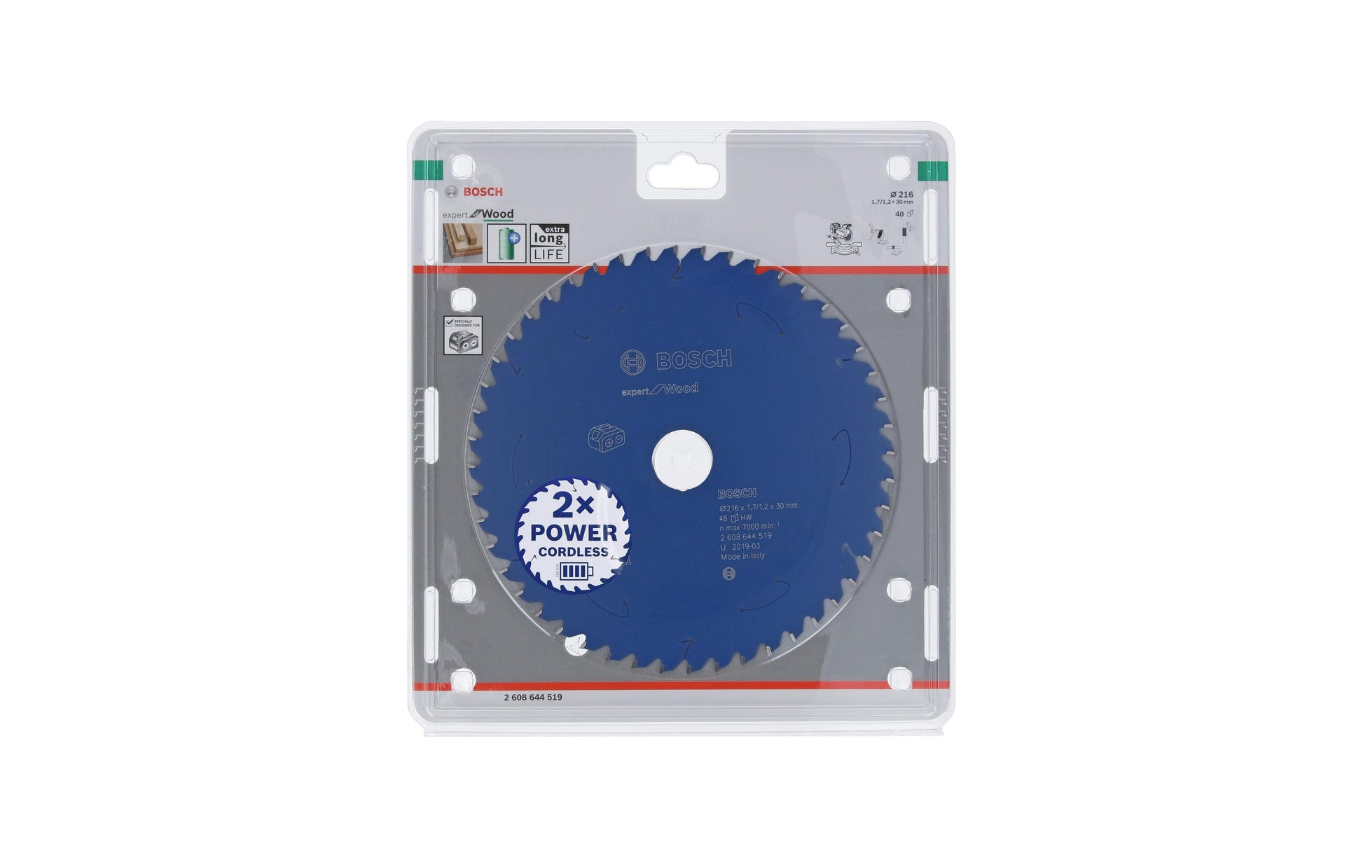 Bosch Professional – Kreissägeblatt, Expert for Wood, 48 Zähne, 2608644519, 216 mm