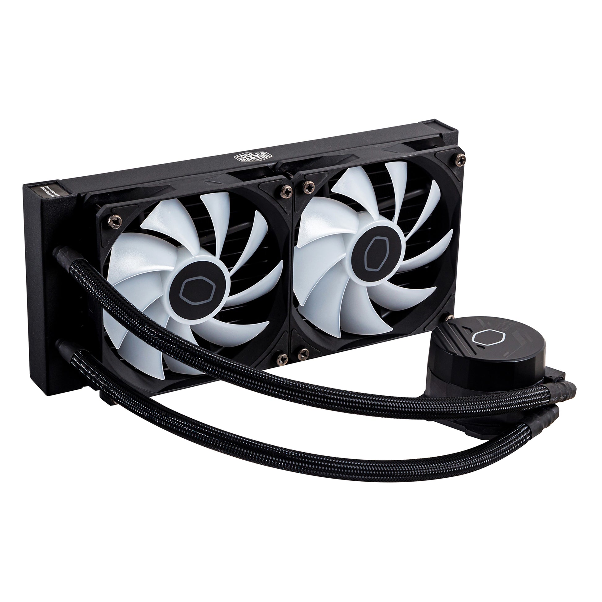 Cooler Master MasterLiquid 240L Core ARGB – Flüssigkeitskühlung – 240 mm, 2×120 mm Lüfter, Schwarz
