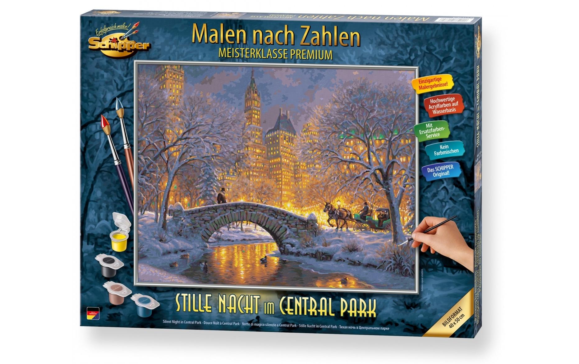 Schipper Malen-nach-Zahlen-Set – Stille Nacht im Central Park – 40 × 50 cm – ab 14 Jahren