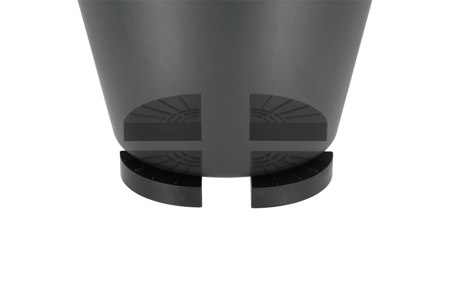 Esschert Design Pflanzenwagen – Kunststoff – Schwarz – Ø 105 × 29 mm – 4 Stück