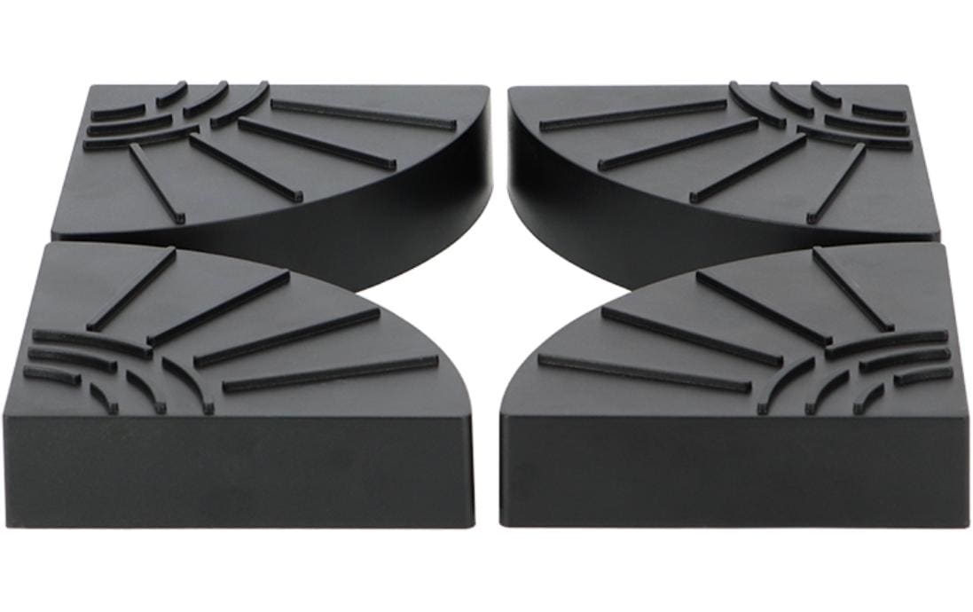 Esschert Design Pflanzenwagen – Kunststoff – Schwarz – Ø 105 × 29 mm – 4 Stück