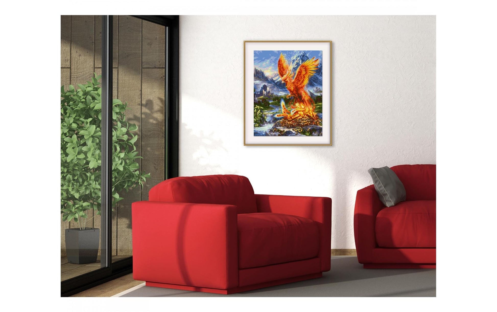 Schipper Malen-nach-Zahlen-Set – Phönix aus der Asche – 40 × 50 cm – ab 14 Jahren