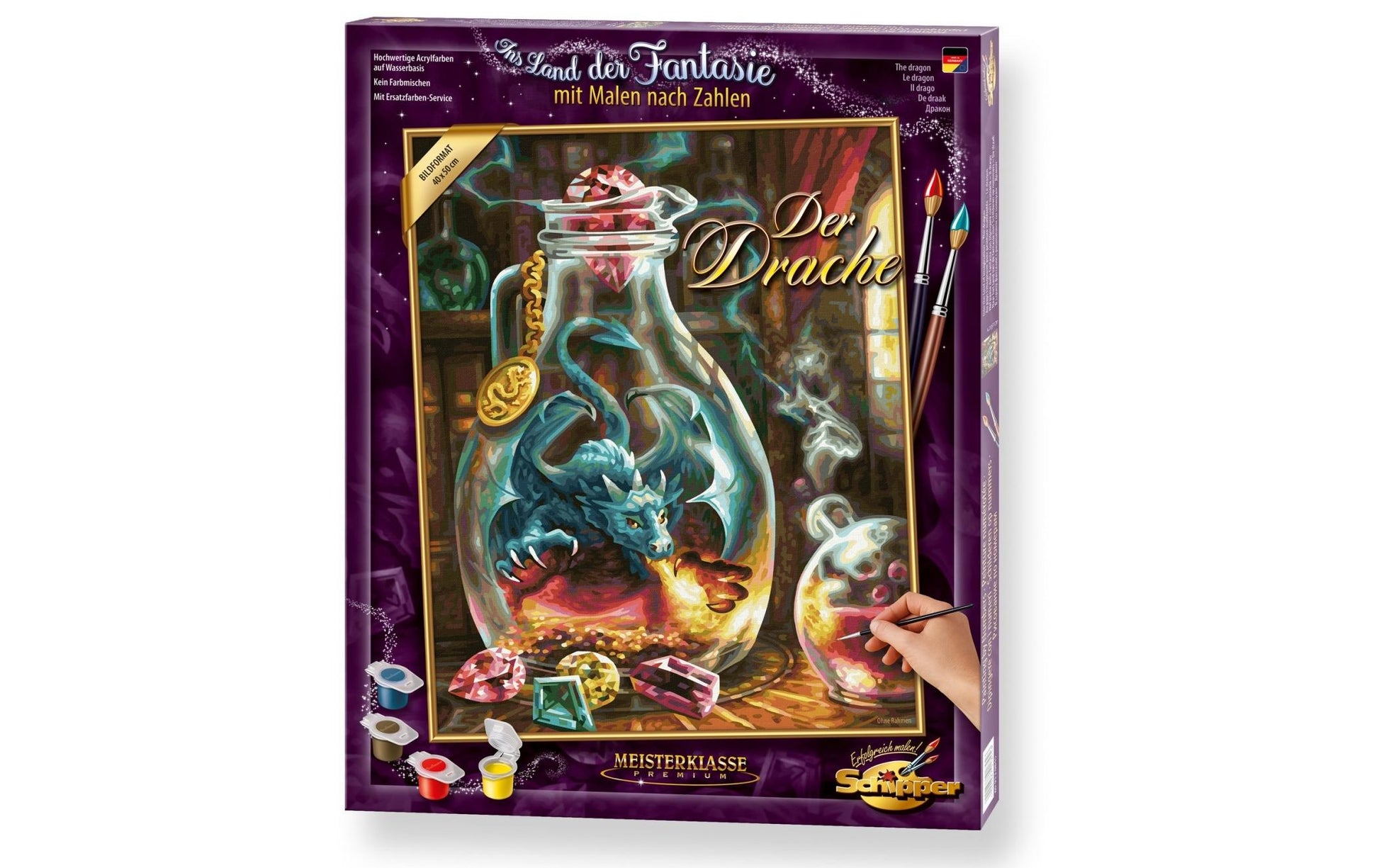 Schipper Malen-nach-Zahlen-Set Der Drache – 40 × 50 cm – ab 14 Jahren