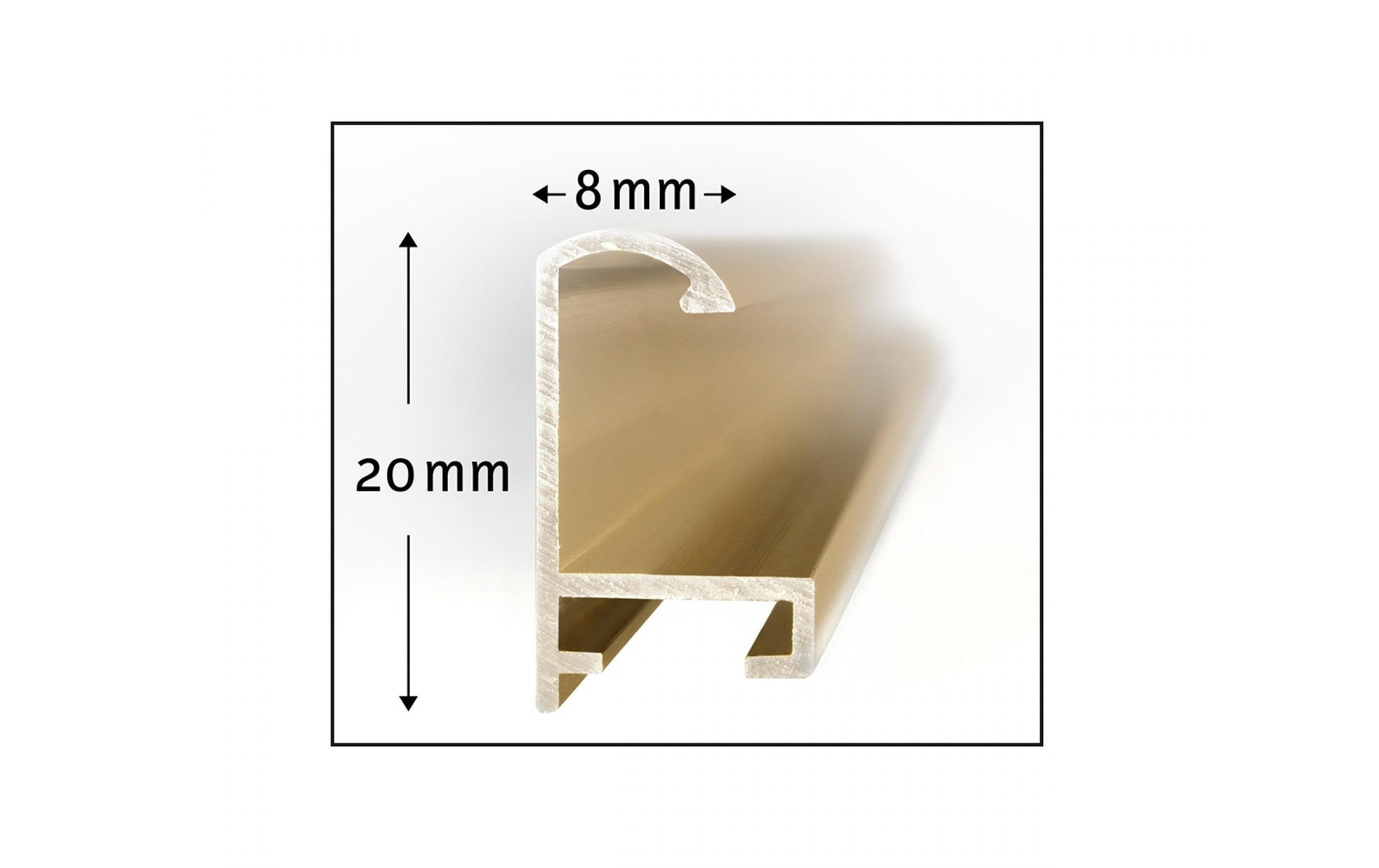 Schipper Einzelbilderrahmen – für 24 × 30 cm – Aluminium, gold, 2-teilig