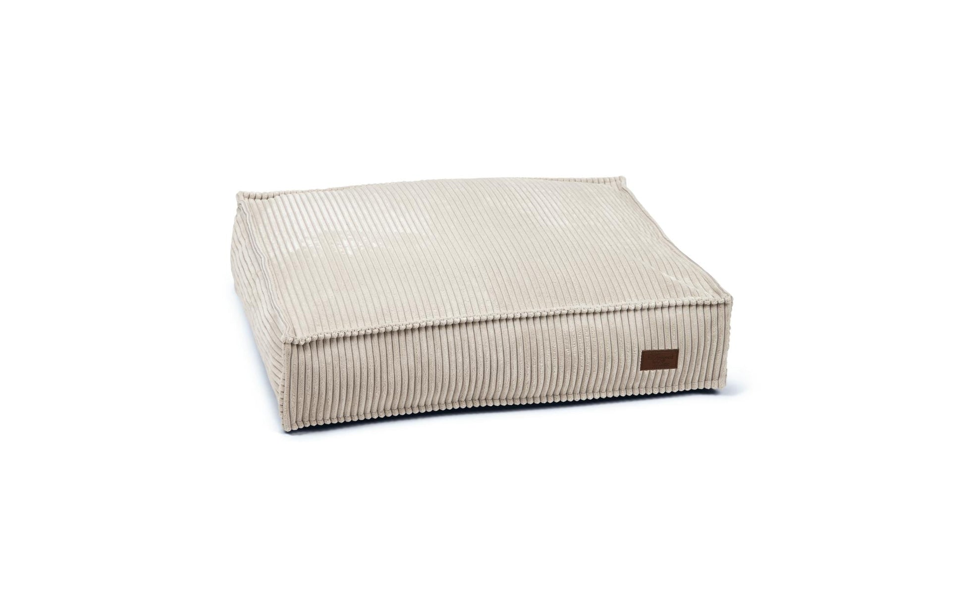 Designed by Lotte Geripptes Liegekissen – 70 × 55 × 15 cm, Samt, Abnehmbarer Bezug, Grau