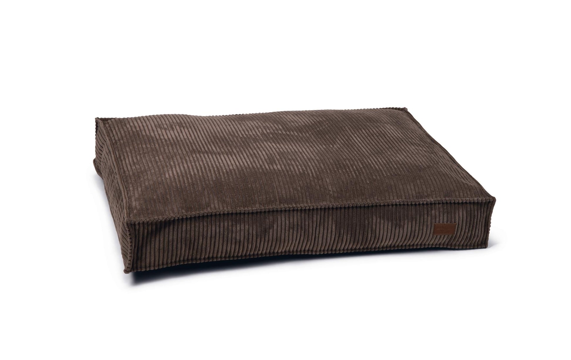Designed by Lotte Liegekissen Ribbed (Tierbett) – 100 × 70 × 15 cm, Samt, Abnehmbarer Bezug, Braun