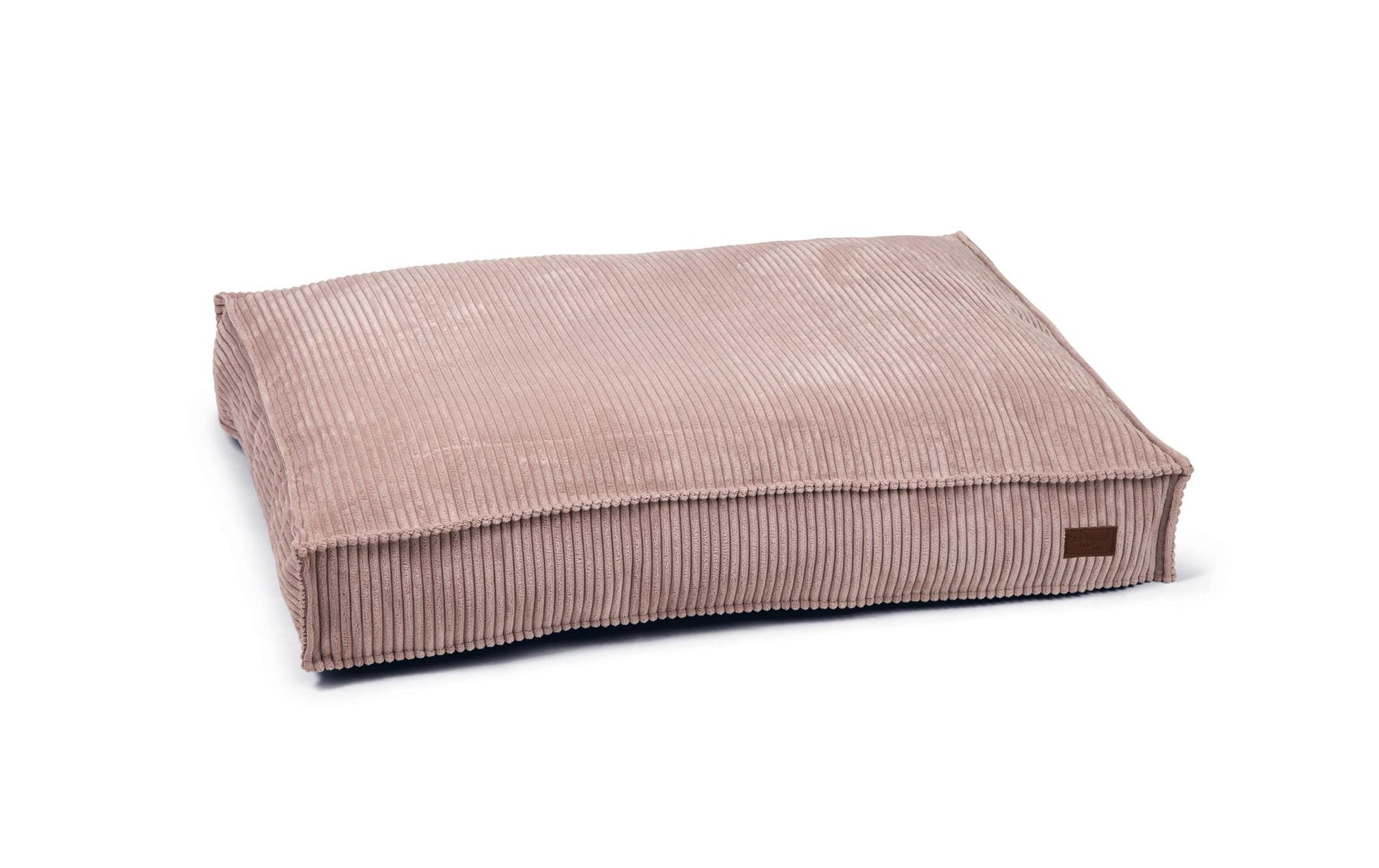 Designed by Lotte Liegekissen Ribbed – 100 × 70 × 15 cm, Samt, Abnehmbarer Bezug, Rosa, für Hunde