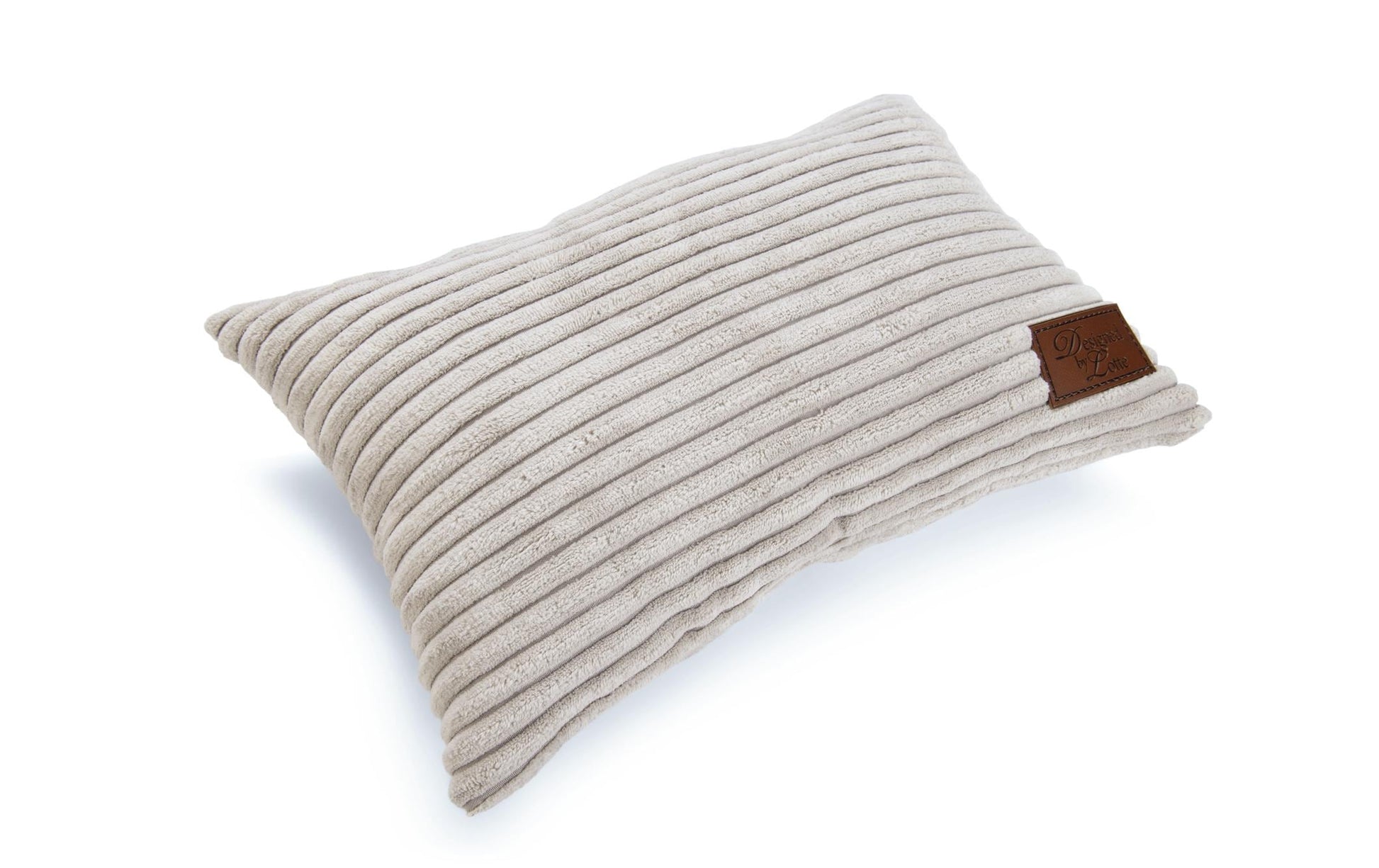 Designed by Lotte Geripptes Kissen (Tierbett) – 35 × 23 × 6 cm, Samt, Bezug abnehmbar, waschbar bei 30 °C