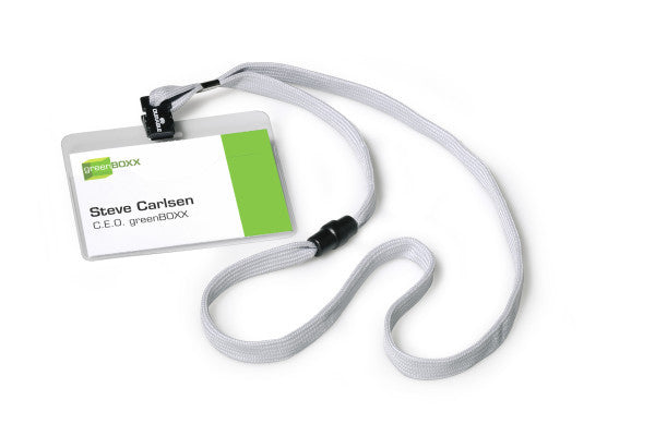 Durable Namensschild – 90 × 60 mm – Textilband, transparent – Pack à 10