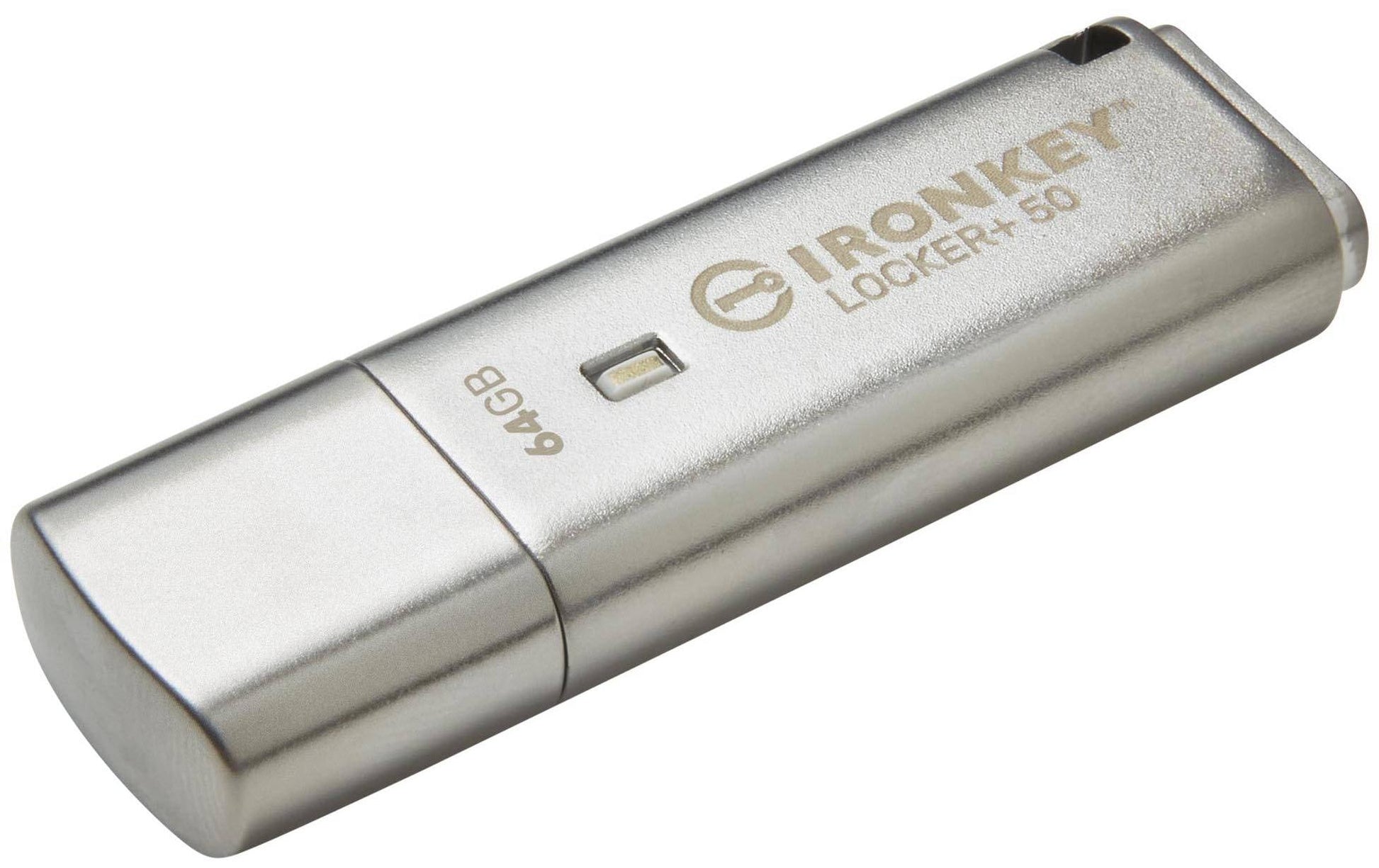 Kingston Technology Kingston IronKey Locker+ 50 USB-Stick – 64 GB, USB 3.2, 256-Bit AES-Verschlüsselung
