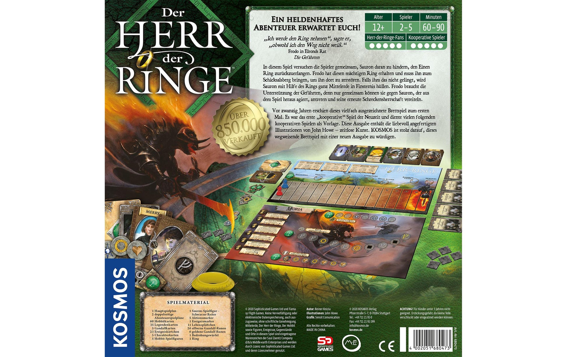Kosmos Der Herr der Ringe Jubiläumsedition – Strategiespiel, 2–5 Spieler, ab 12 J., 60–90 min, DE