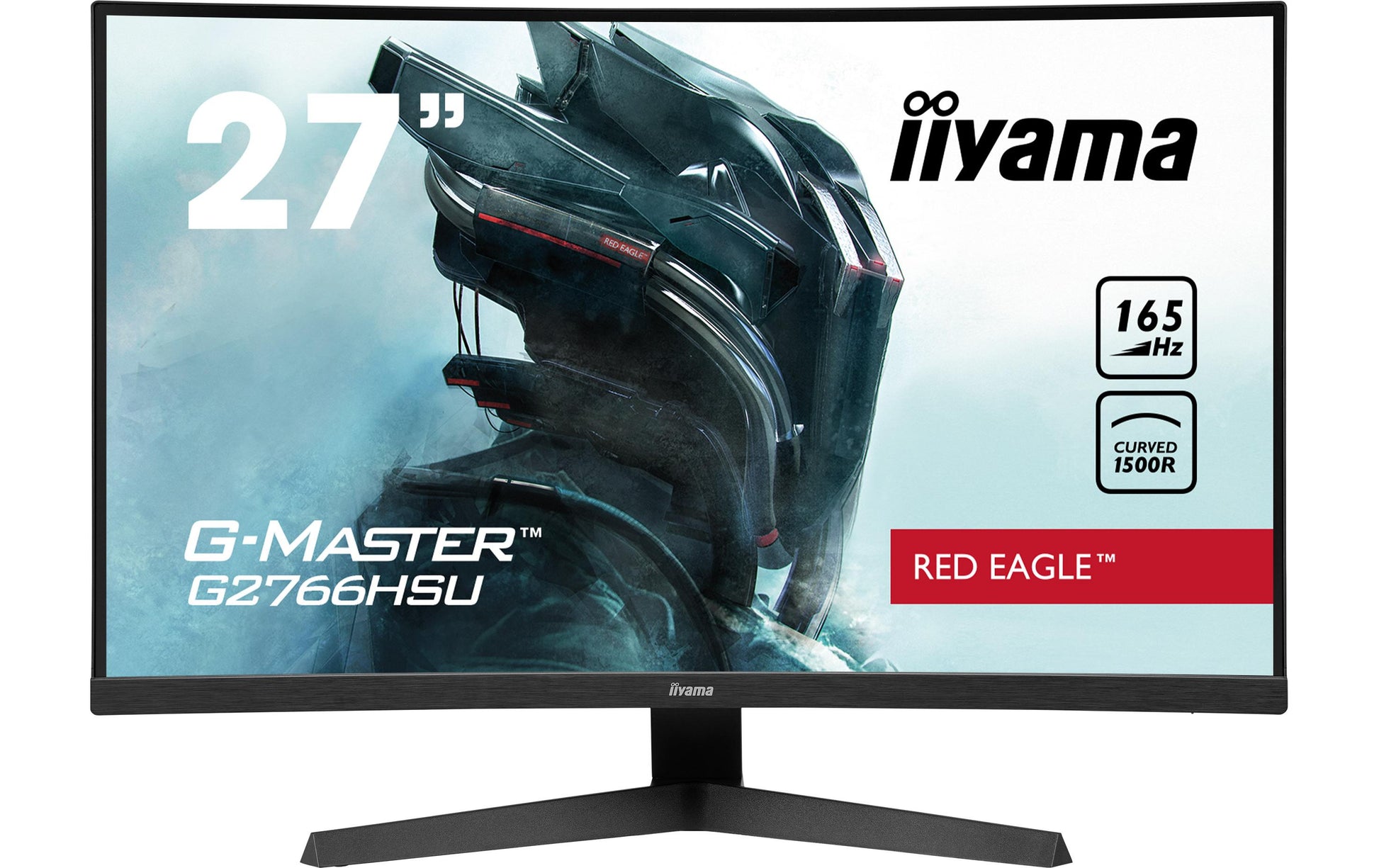 iiyama G2766HSU-B1 – Monitor, 27", VA, 165 Hz, 250 cd/m², Gebogen, VESA 100 × 100, Schwarz