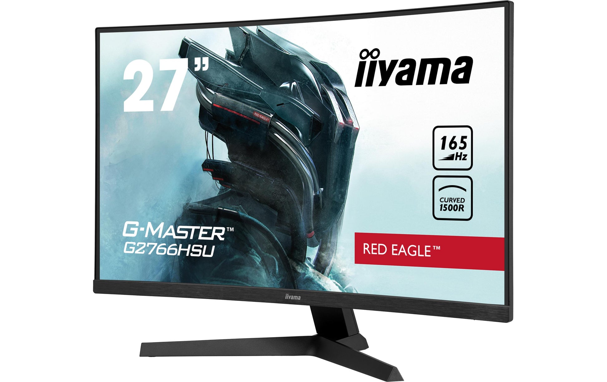 iiyama G2766HSU-B1 – Monitor, 27", VA, 165 Hz, 250 cd/m², Gebogen, VESA 100 × 100, Schwarz