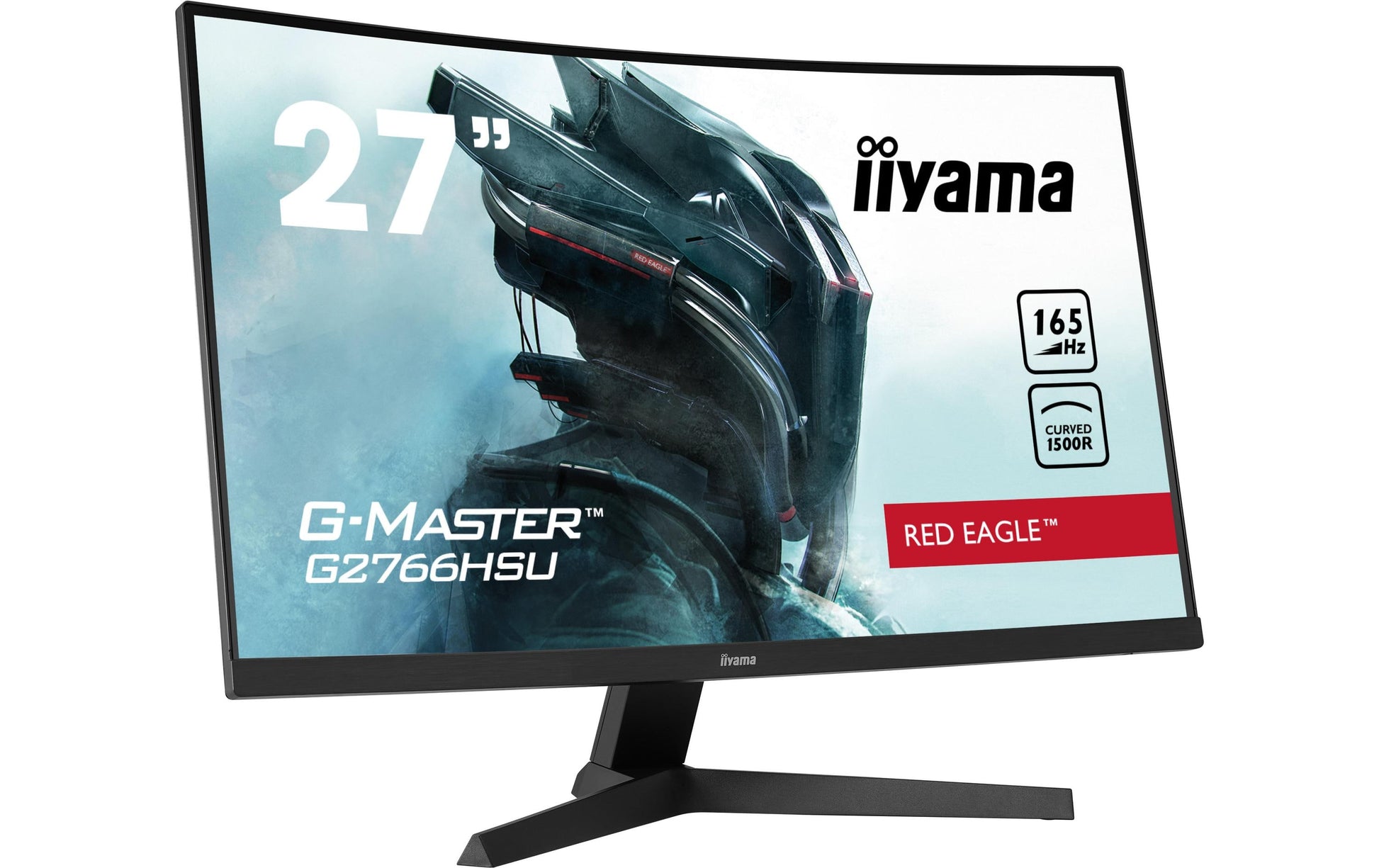 iiyama G2766HSU-B1 – Monitor, 27", VA, 165 Hz, 250 cd/m², Gebogen, VESA 100 × 100, Schwarz