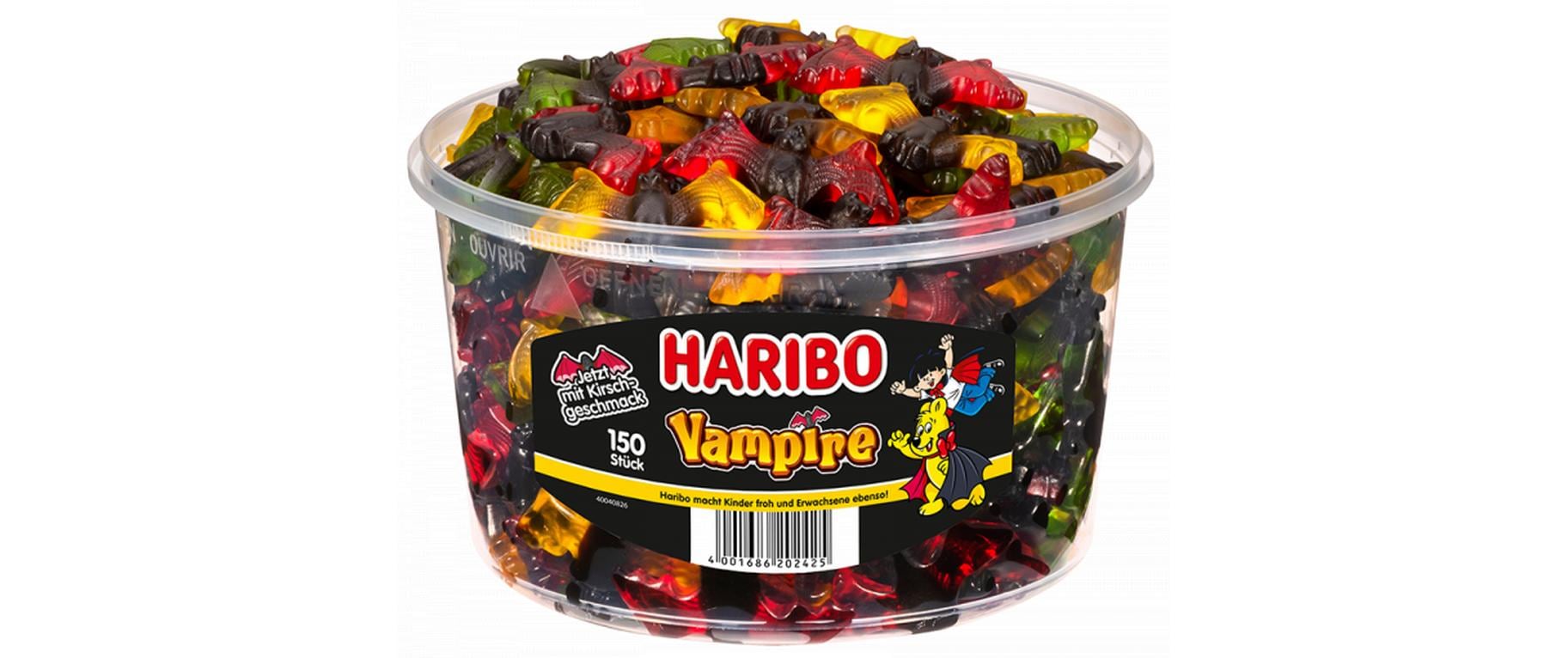 Haribo Vampir Gummibonbons – Apfel, Kirsche, Zitrone