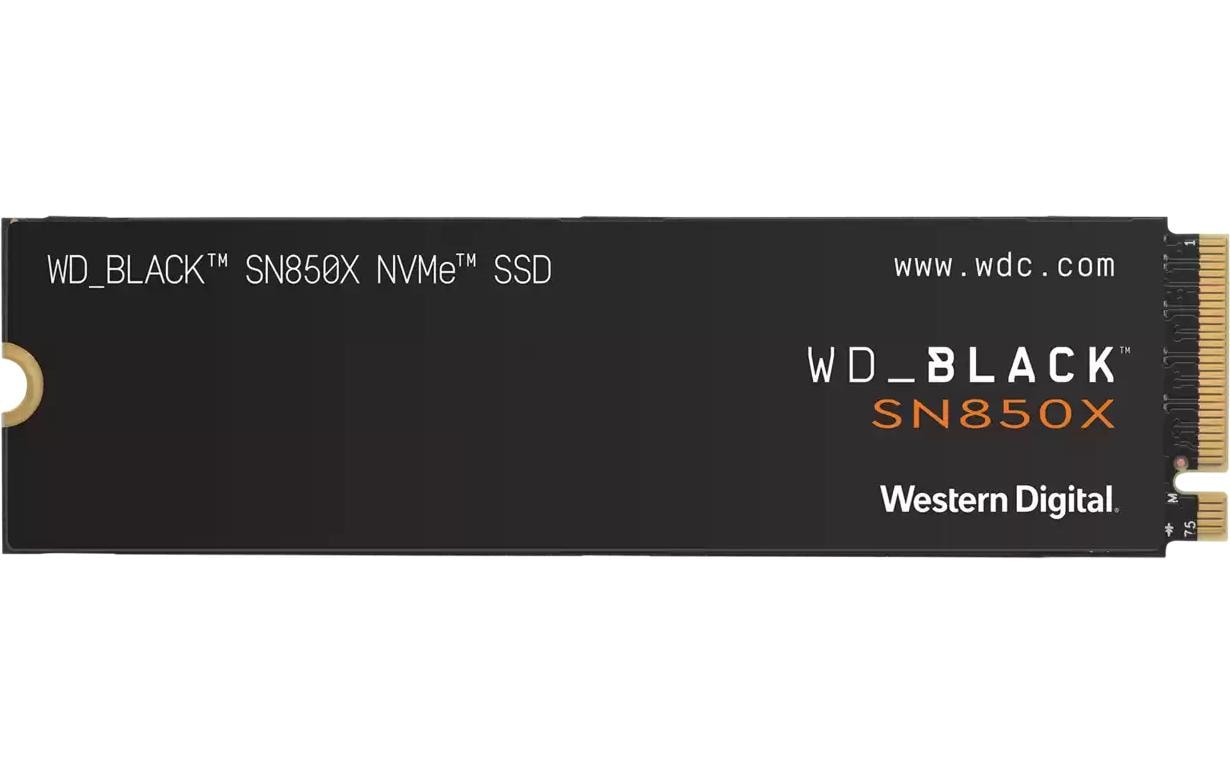 Western Digital WD Black SN850X 2 TB – M.2 2280, PCIe 4.0 NVMe, 7300/6600 MB/s