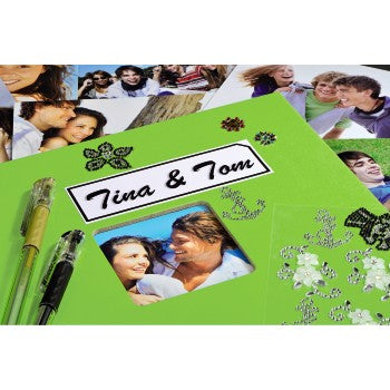 Hama Fotoalbum Wiro Fine Art – für 240 × 170 mm, Kiwi, mit Pergaminzwischenblättern, Papier