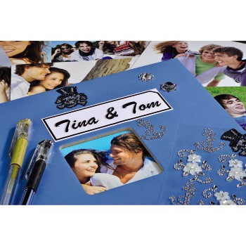 Hama Fotoalbum Wiro Fine Art – azur, mit Pergaminzwischenblättern, Papier, 240 × 170 mm