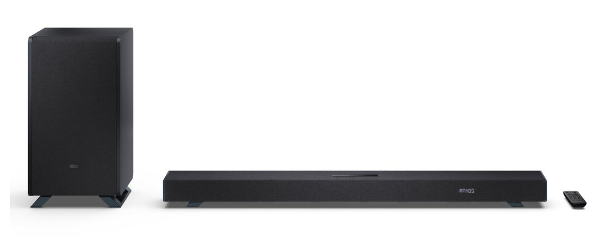 Sharp HT-SBW53121BK – Soundbar – 3.1.2, Dolby Atmos/DTS:X, mit kabellosem Subwoofer, 182 W